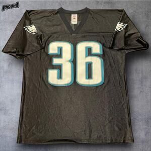 Philadelphia Eagles Jersey Mens Large Black NFL Football Brian Westbrook 36